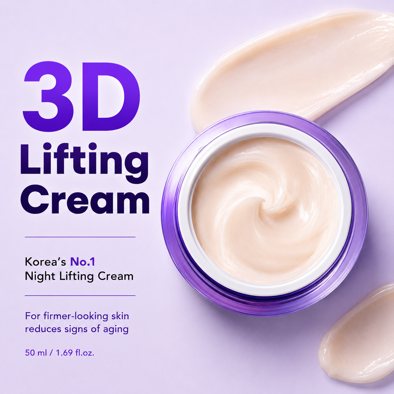 ProLiftBio 3D Firming Cream |1.7 fl oz Korean Night Cream